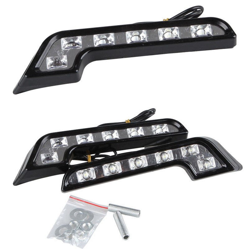 12V L Shape LED Daytime Running Fog Light Bar