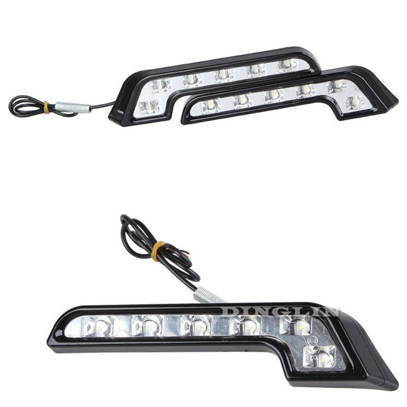12V L Shape LED Daytime Running Fog Light Bar